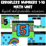 ERRORLESS Numbers 1-10 Math Unit - Digital + Printable Act
