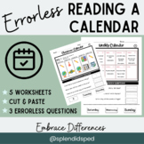 ERRORLESS Reading a Calendar:  Life Skills Special Educati