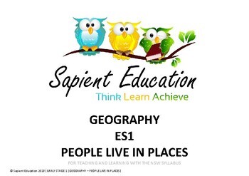 Preview of ES1 - AUSTRALIAN GEOGRAPHY - PEOPLE LIVE IN PLACES