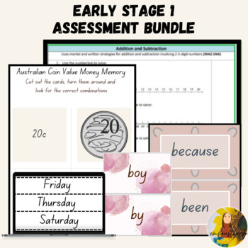 Preview of ES1 English and Math Toolbox Bundle - Kindergarten Assessment & Resources