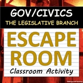 ESCAPE ROOM! Activity - The Legislative Branch / Congress 