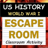 ESCAPE ROOM! Activity - World War I - US History / APUSH