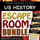 ESCAPE ROOM BUNDLE - US History / American History - Class