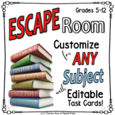 ESCAPE ROOM EDITABLE for Any Topic