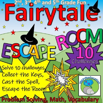 Preview of ESCAPE ROOM: Fairytales, Problem Solving, Resources and Answer Key included