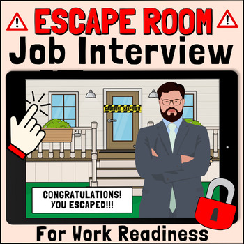 Preview of ESCAPE ROOM: Job Interview Skills for Career Readiness & Employment Transitions