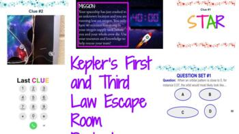 Preview of ESCAPE ROOM! Kepler's First and Third Law Review