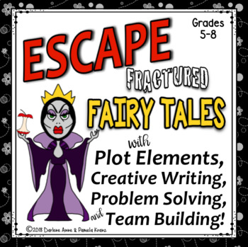 Preview of ESCAPE ROOM Plot Elements: Fractured Fairy Tales & Creative Writing