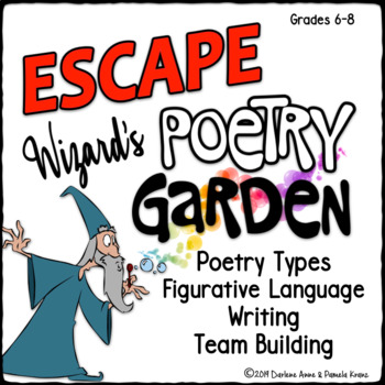 Preview of ESCAPE ROOM Poetry, Figurative Language, Team Building Activity