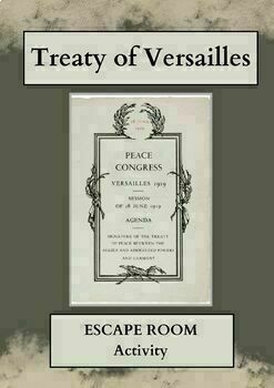 Preview of ESCAPE ROOM: The Treaty of Versailles - WWI - Primary Source Analysis - NO PREP