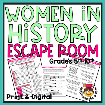 Preview of ESCAPE ROOM: Women in History - Print & Digital DIFFERENTIATED