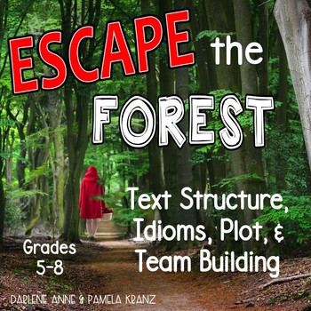Preview of Escape Room Text Structure and Plot