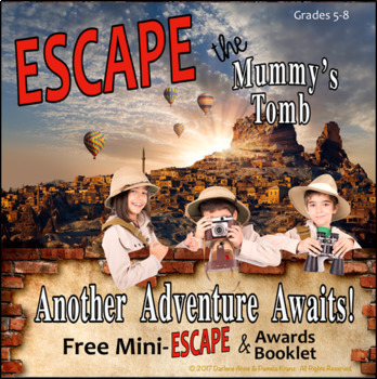 Preview of ESCAPE THE MUMMY'S TOMB! MINI ESCAPE ROOM ACTIVITY