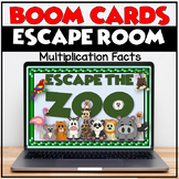 ESCAPE THE ZOO Digital Multiplication Facts 0-10 BOOM Card
