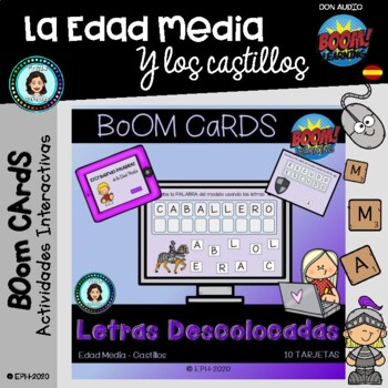 Preview of ESCRIBIR PALABRAS castillos - Boom Cards Dinstance Learning