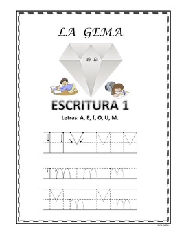 Preview of ESCRITURA #1 Letras Aa, Ee, Ii, Oo, Uu, Mm