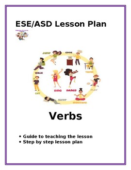 Preview of ESE/ASD Lesson Plan: Verb