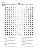 ESL 1/2 - Water Vocabulary Word Search