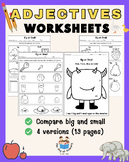 ESL ADJECTIVES (Kindergarten) Worksheets