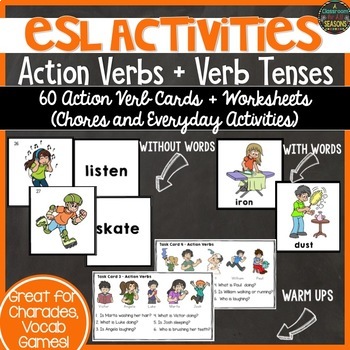 Preview of ESL Activities: Action Verbs and Verb Tenses