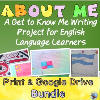 Preview of ESL Activities All About Me Writing Bundle Print & Google Drive