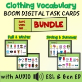 ESL Activities Clothing Vocabulary BOOM Digital Task Cards BUNDLE