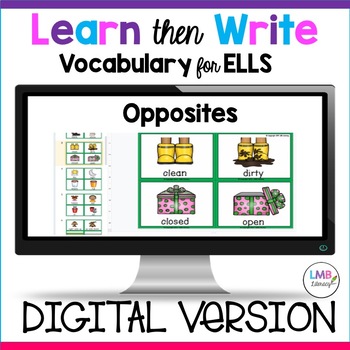 Preview of ESL Activities, Digital Flashcards and Activities , Opposites