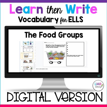 Preview of ESL Activities, Digital Flashcards and Activities, The Food Groups
