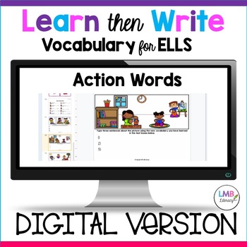 Preview of ESL Activities, Digital Flashcards and activities, Action Words