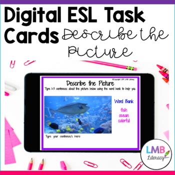 Preview of ESL Activities, Digital Task Cards, Picture Cards