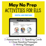 ESL Activities | ESL No prep | ESL Printable and Digital A