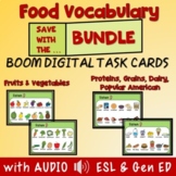 ESL Activities Food Vocabulary BOOM Digital Task Cards BUNDLE