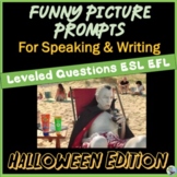 ESL Halloween Activities Funny Picture Prompts Writing & Speaking