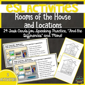 Preview of House Vocabulary and Prepositions of Location for ESL