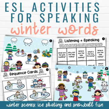 Preview of ESL Activities for Speaking Winter Words