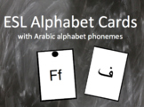 ESL Alphabet Cards with Arabic to English Alphabet Phonemes
