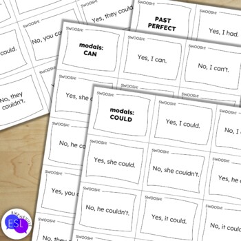 ESL: Questions for Yes/No Answers Game by Rike Neville | TpT
