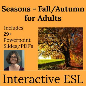 Preview of ESL Autumn and Fall Vocabulary and Spelling for Adult Beginners to Intermediates