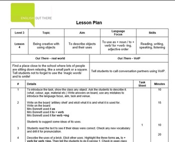 Lesson Plan(used for Open Class Contest) - ESL worksheet by skdisk