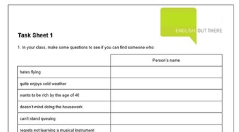 esl b1 lesson plan and worksheets verbs ing infinitive adjectives feeling
