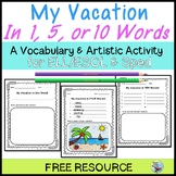 ESL Differentiated Activities My Vacation in One, Five and