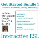 ESL Back to School Grammar and Vocabulary Bundle One for Adults