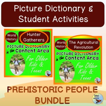 Preview of ESL Beginner Activities World History Prehistoric People Bundle