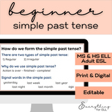 ESL-ELD Beginner & Newcomer (A1) | Simple Past Tense Unit