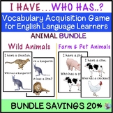 ESL Beginner Games I Have Who Has Farm & Wild Animal Bundle