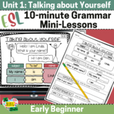 ESL Beginner Grammar Lessons & Worksheets | Unit 1 | "To B