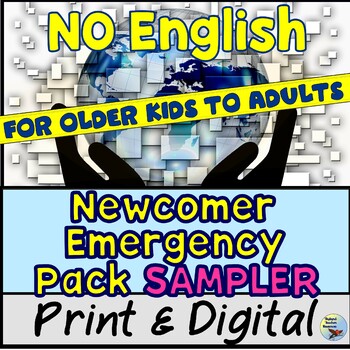 Preview of ESL Newcomers ESL Beginners Emergency Pack Sampler Print & Distance Learning
