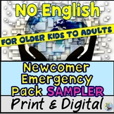 ESL Newcomers ESL Beginners Emergency Pack Sampler Print &