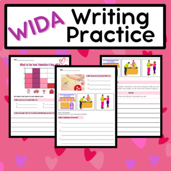 Preview of ESL Beginner WIDA Writing Prep: Valentine's Day