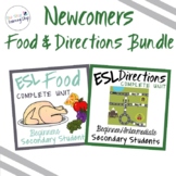 ESL Beginners/Int. Lessons: Food & Directions Bundle